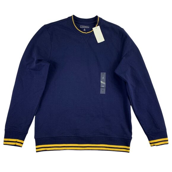 Club Room Other - Club Room Mens Colorblock Crewneck Stripe Pullover Sweatshirt Navy Blue S